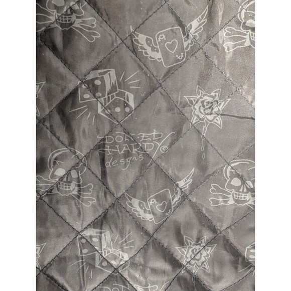 Ed Hardy by Christian Audigier Women's S Black Leather Jacket World Tour Skull - Picture 8 of 16